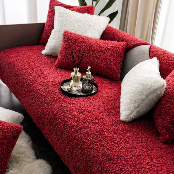 Luxury Warm Fleece Non-Slip Sofa Cover Furniture Protection Mat-Orizon Depot