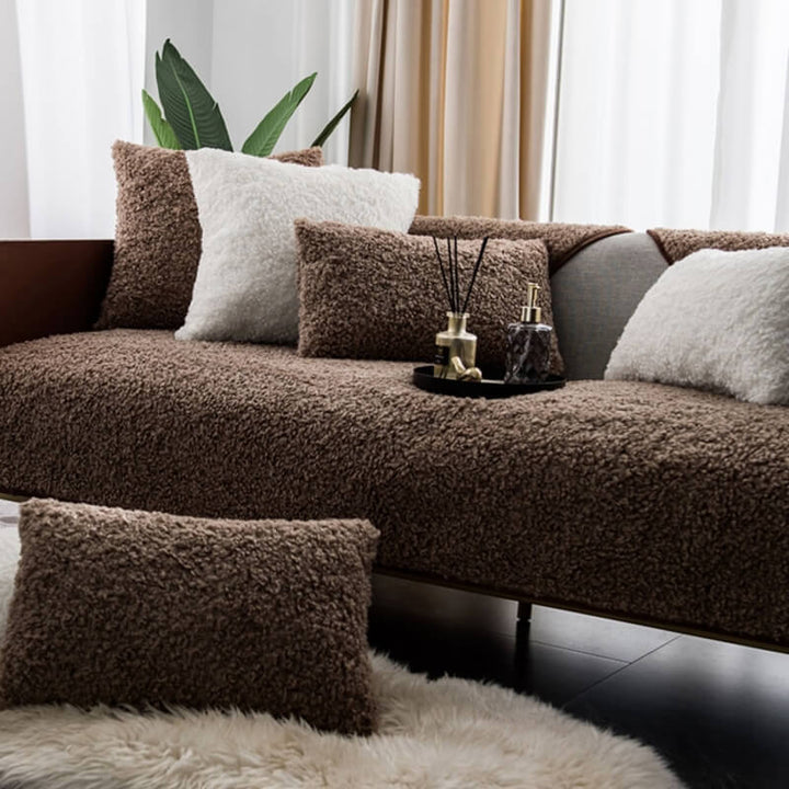 Luxury Warm Fleece Non-Slip Sofa Cover Furniture Protection Mat-Orizon Depot