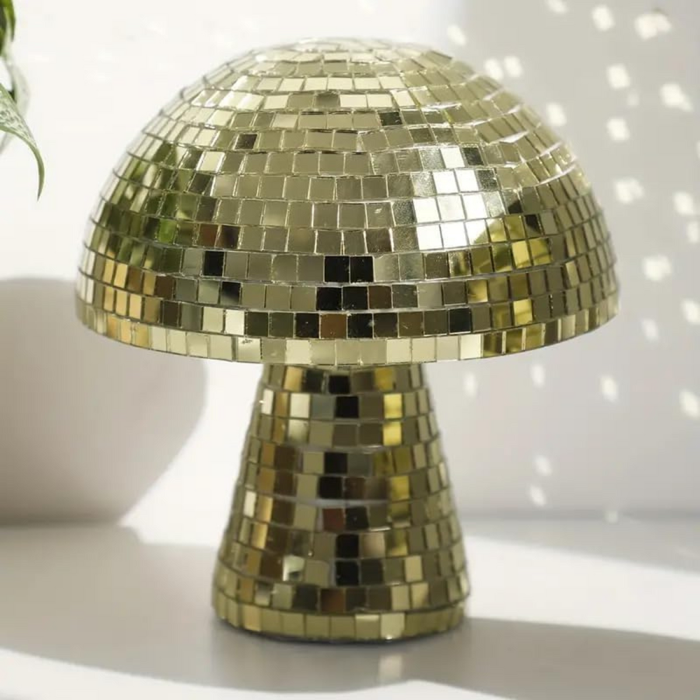Metallic Disco Mushroom Table Lamp for Stylish Home Decor-Orizon Depot