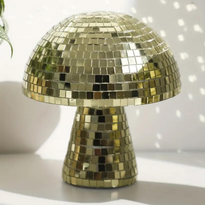 Metallic Disco Mushroom Table Lamp for Stylish Home Decor-Orizon Depot