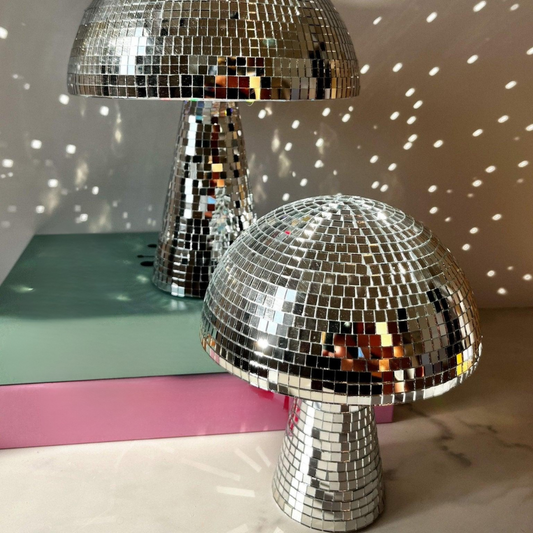 Metallic Disco Mushroom Table Lamp for Stylish Home Decor-Orizon Depot
