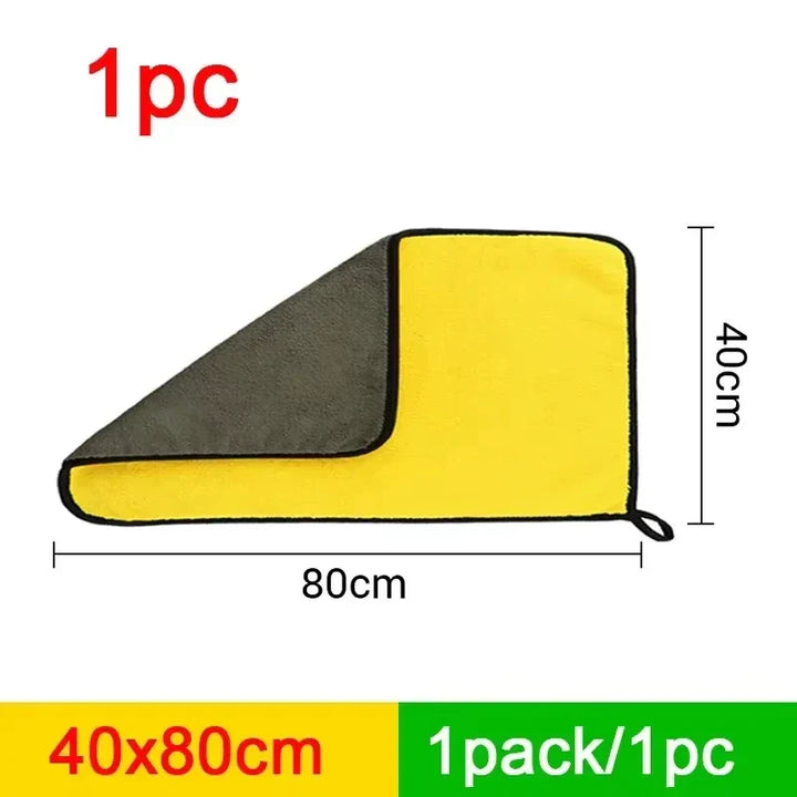Microfiber Towels Double Layer Detailing Cloth Soft Absorbent-Orizon Depot