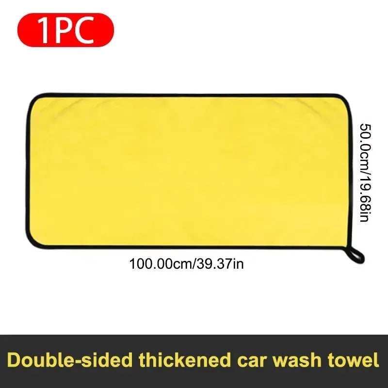 Microfiber Towels Double Layer Detailing Cloth Soft Absorbent-Orizon Depot