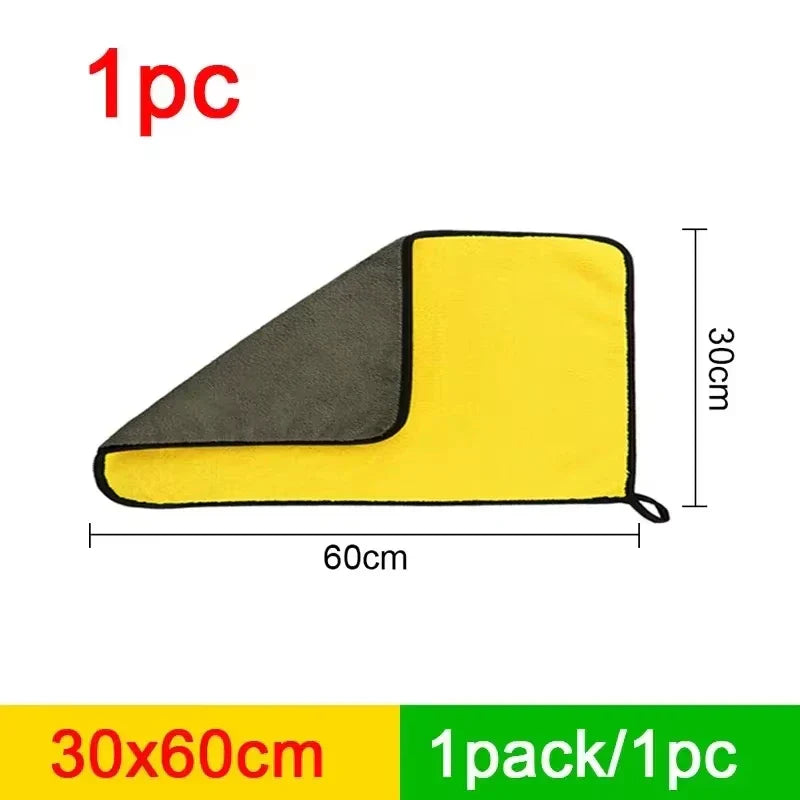 Microfiber Towels Double Layer Detailing Cloth Soft Absorbent-Orizon Depot