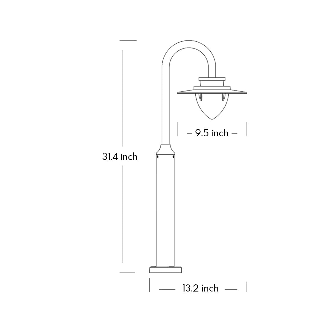 Minimalist Gooseneck Garden Pathway Lights for Illumination-Orizon Depot