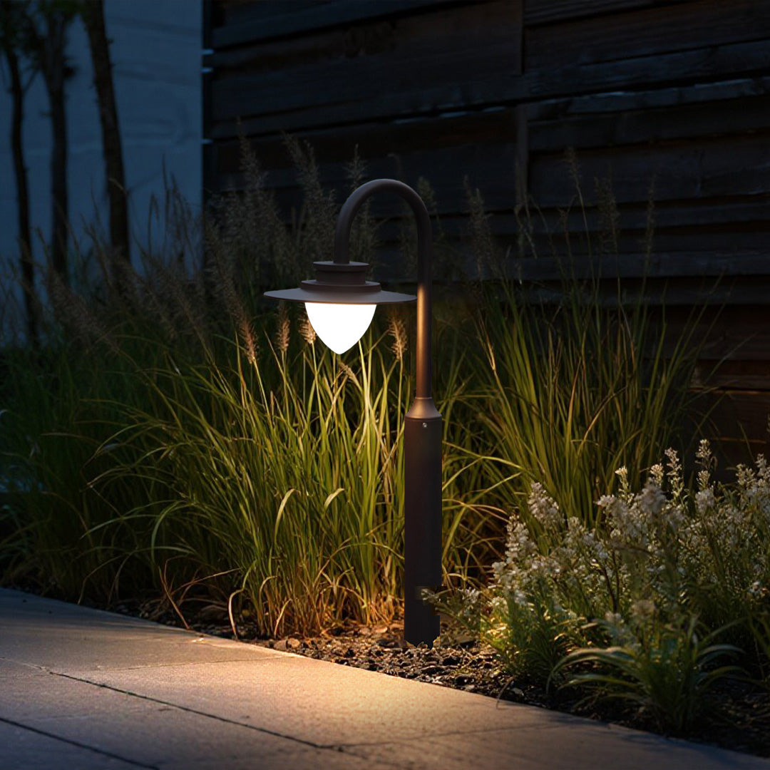 Minimalist Gooseneck Garden Pathway Lights for Illumination-Orizon Depot