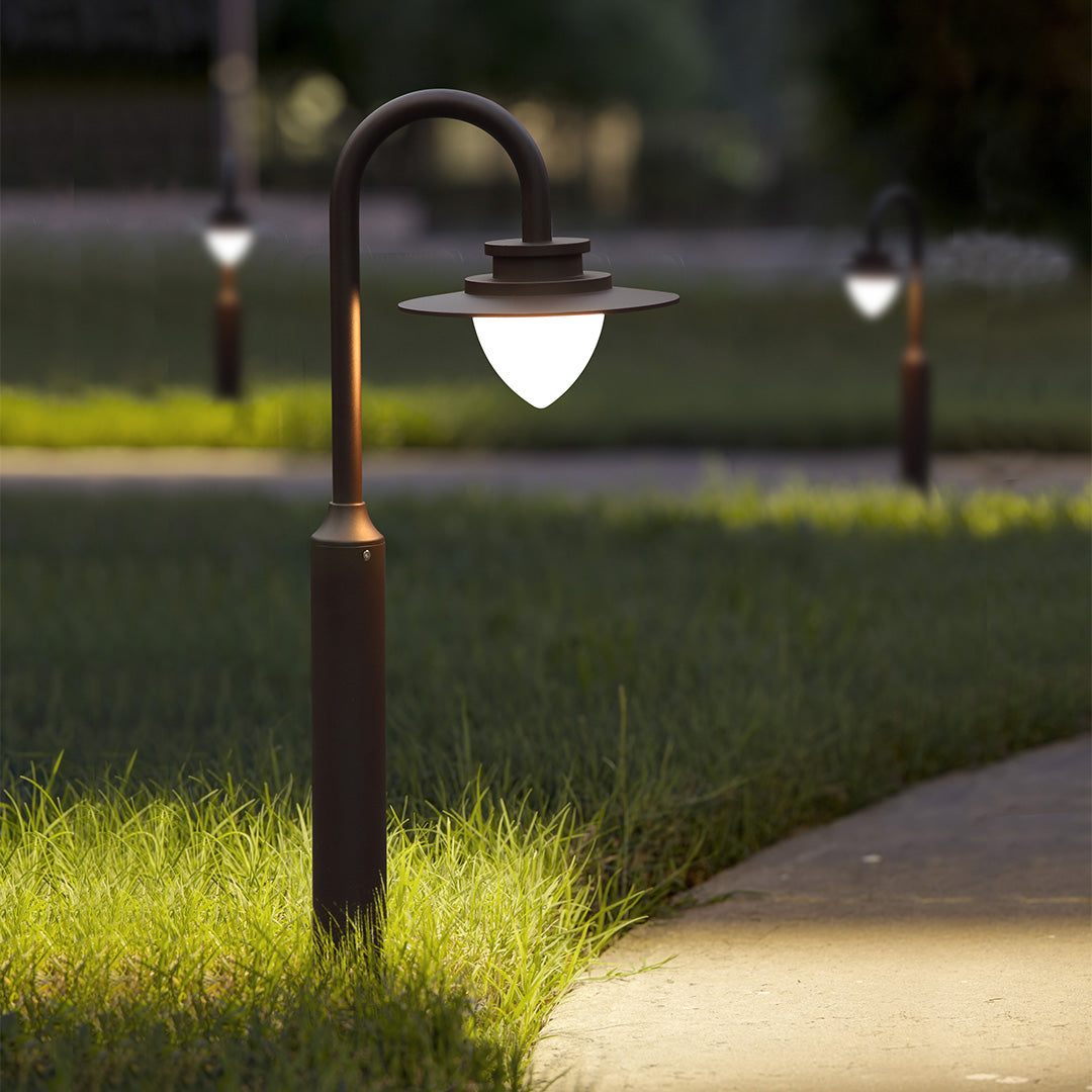 Minimalist Gooseneck Garden Pathway Lights for Illumination-Orizon Depot