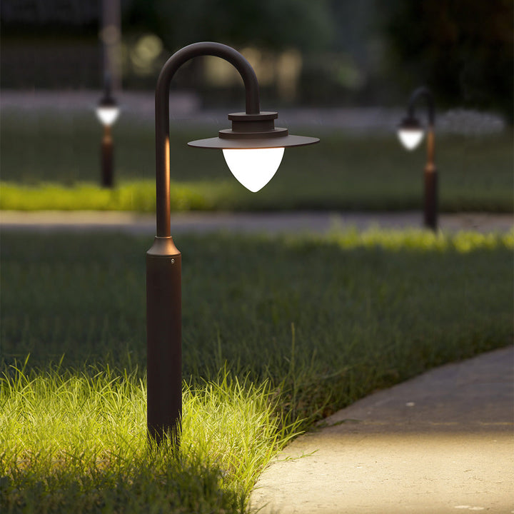 Minimalist Gooseneck Garden Pathway Lights for Illumination-Orizon Depot