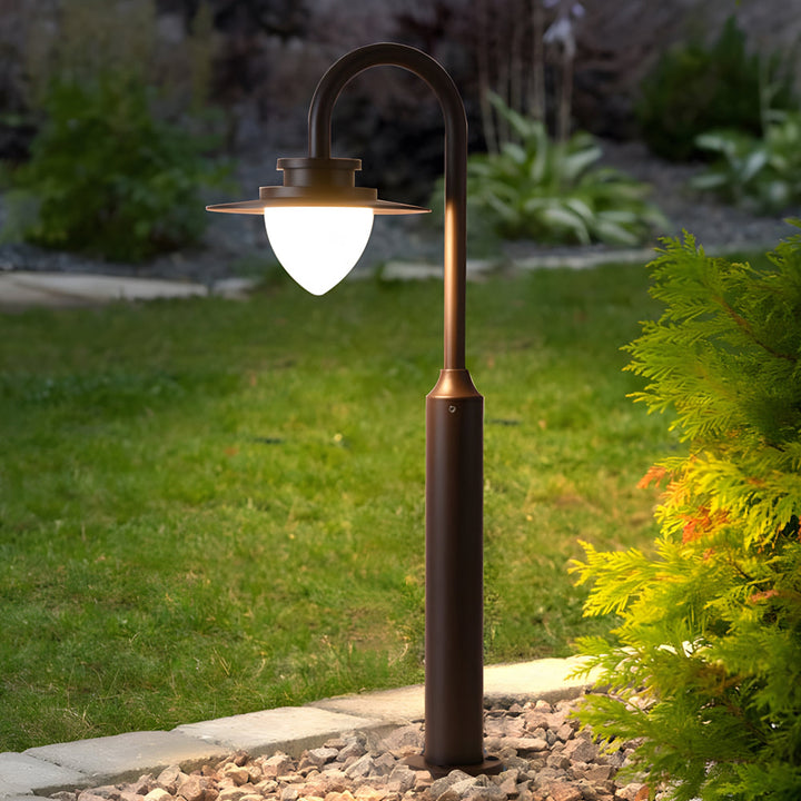 Minimalist Nordic Arc LED Path Light Outdoor Post Lamp for Garden Pathway Light-Orizon Depot