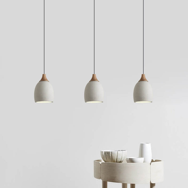 Minimalist Style Cement Dome 1-Light Pendant Lamp-Orizon Depot
