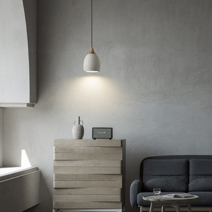 Minimalist Style Cement Dome 1-Light Pendant Lamp-Orizon Depot