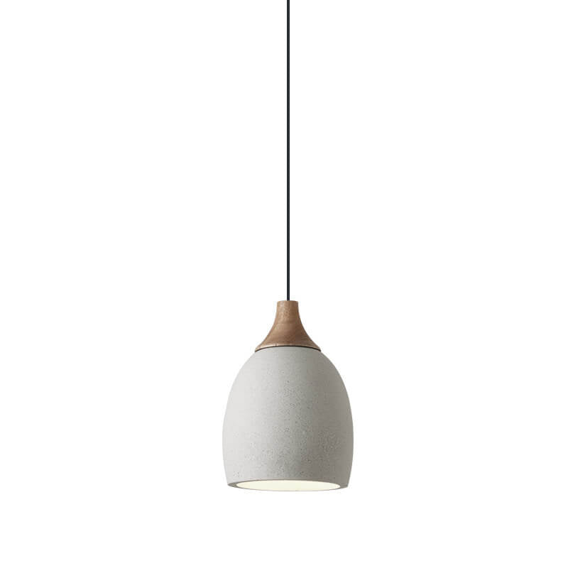 Minimalist Style Cement Dome 1-Light Pendant Lamp-Orizon Depot