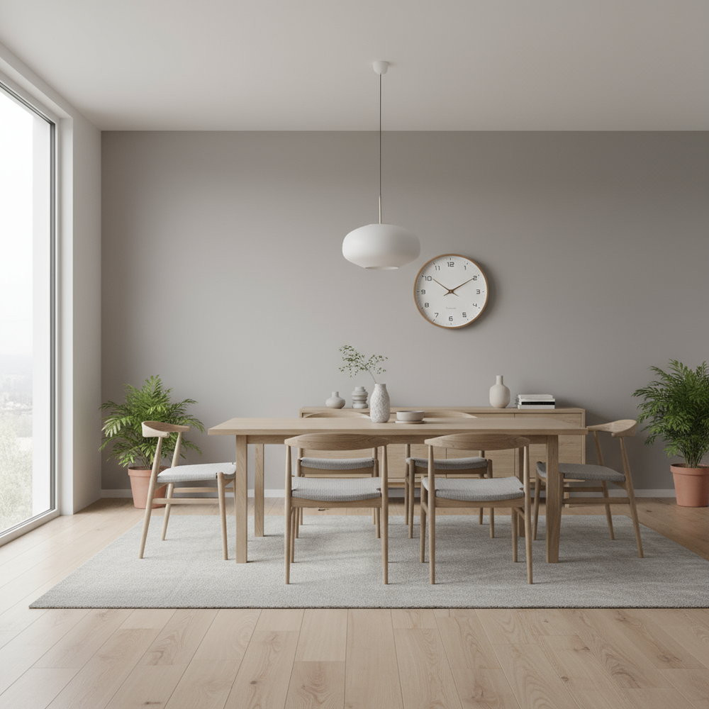 Minimalist Wood Frame Nordic Wall Clock-Orizon Depot