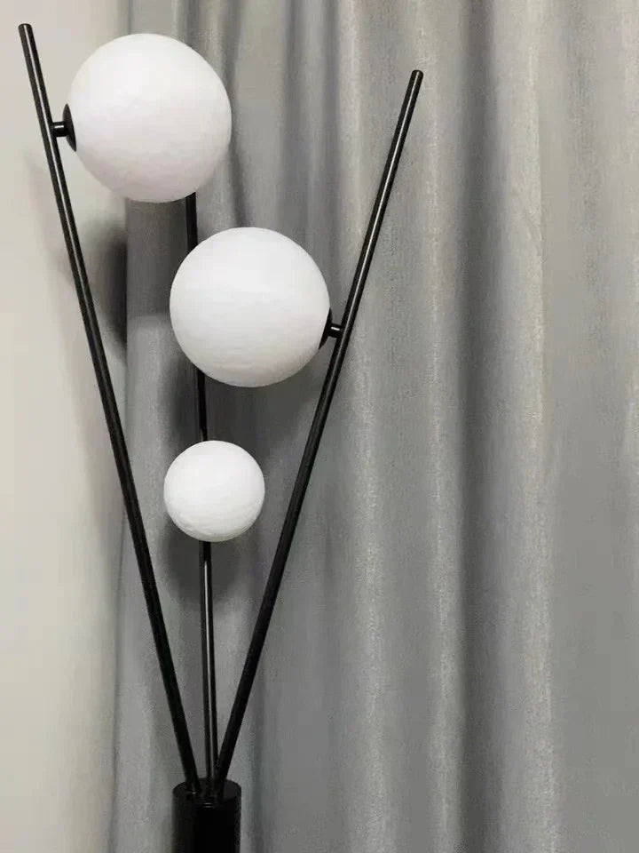 Modern 3D Moon Floor Lamp with Tripod Stand and LED Lighting-Orizon Depot