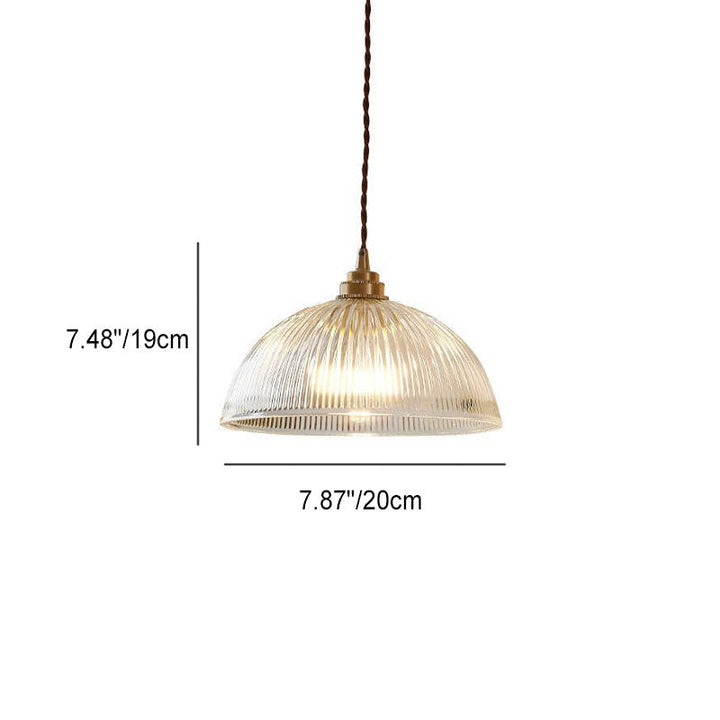Modern Clear Glass Dome Pendant Light-Orizon Depot
