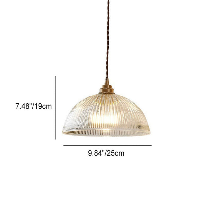 Modern Clear Glass Dome Pendant Light-Orizon Depot