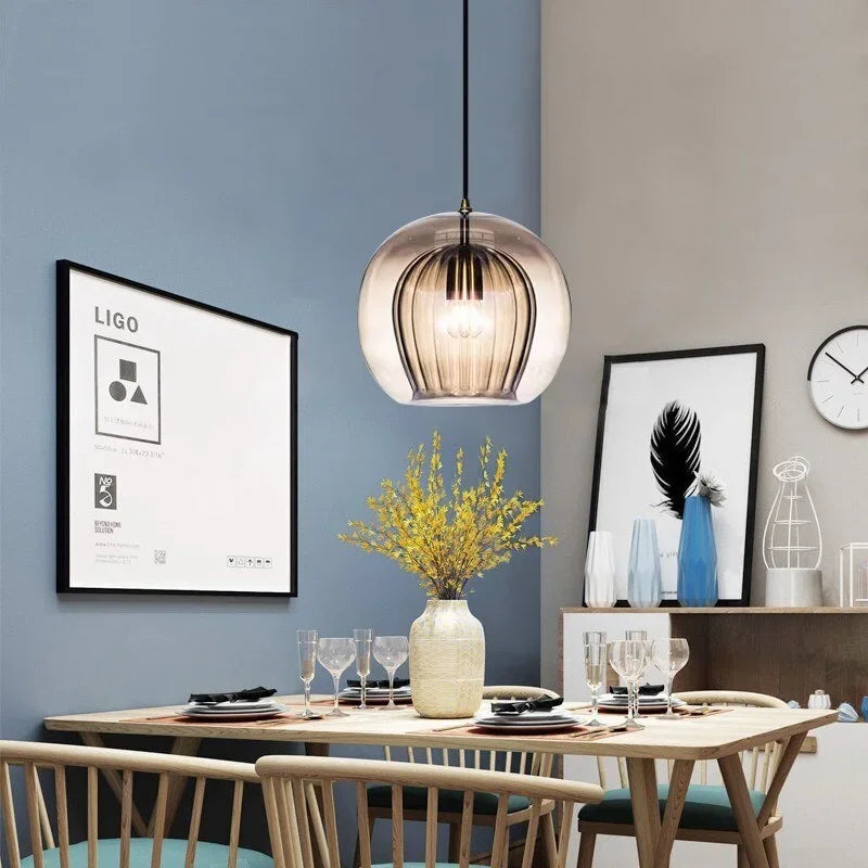 Sleek Glass Pendant Light | Stylish Ambient Illumination