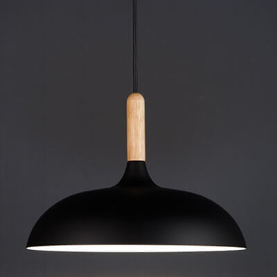 Modern Industrial Wooden Top Pendant Light-Orizon Depot