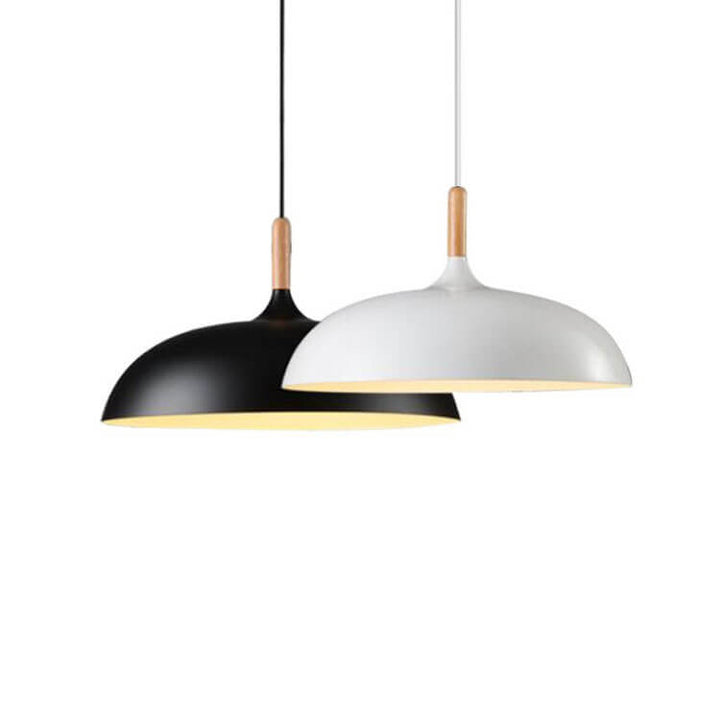 Modern Industrial Wooden Top Pendant Light-Orizon Depot