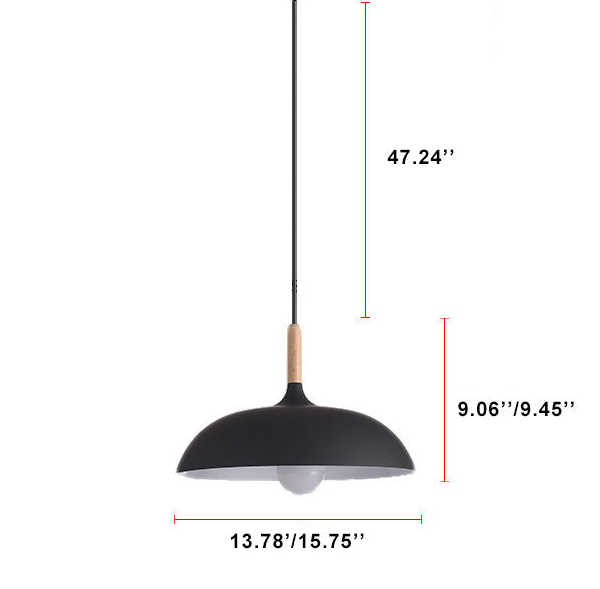 Modern Industrial Wooden Top Pendant Light-Orizon Depot