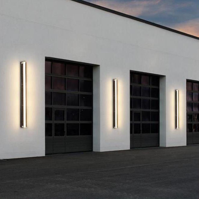 Modern Long Acrylic Solar LED Waterproof Wall Light for Outdoor Garden-Orizon Depot