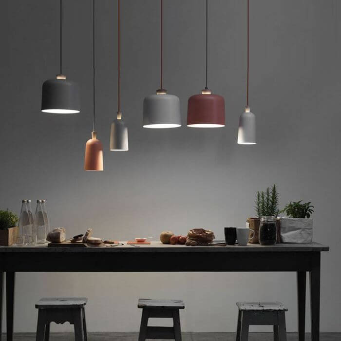 Modern Macaron Cylinder Style Aluminum 1-Light Pendant Lamp-Orizon Depot