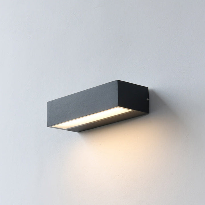 Modern Minimalist Rectangular Bar Aluminum LED Waterproof Wall Sconce Lamp for Garden-Orizon Depot