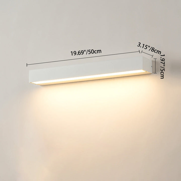 Modern Minimalist Rectangular Bar Aluminum LED Waterproof Wall Sconce Lamp for Garden-Orizon Depot