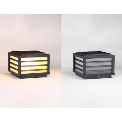 Modern Minimalist Solar LED Post Light Waterproof Aluminum Garden Landscape Lamp-Orizon Depot