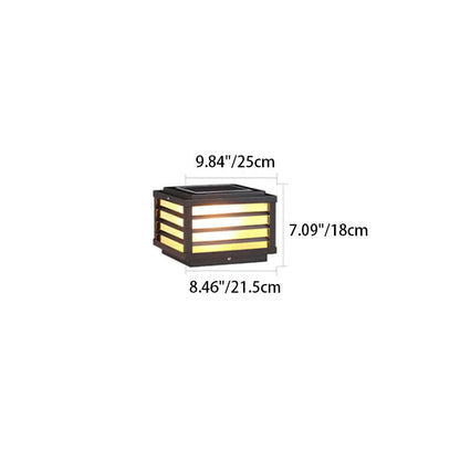 Modern Minimalist Solar LED Post Light Waterproof Aluminum Garden Landscape Lamp-Orizon Depot
