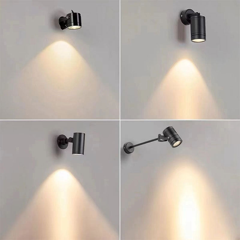 Modern Minimalist Waterproof Aluminum Adjustable Cylinder LED Outdoor Wall Sconce-Orizon Depot