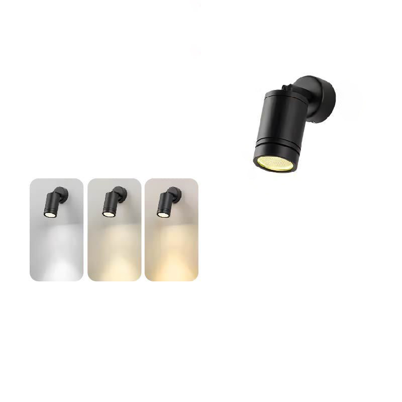 Modern Minimalist Waterproof Aluminum Adjustable Cylinder LED Outdoor Wall Sconce-Orizon Depot