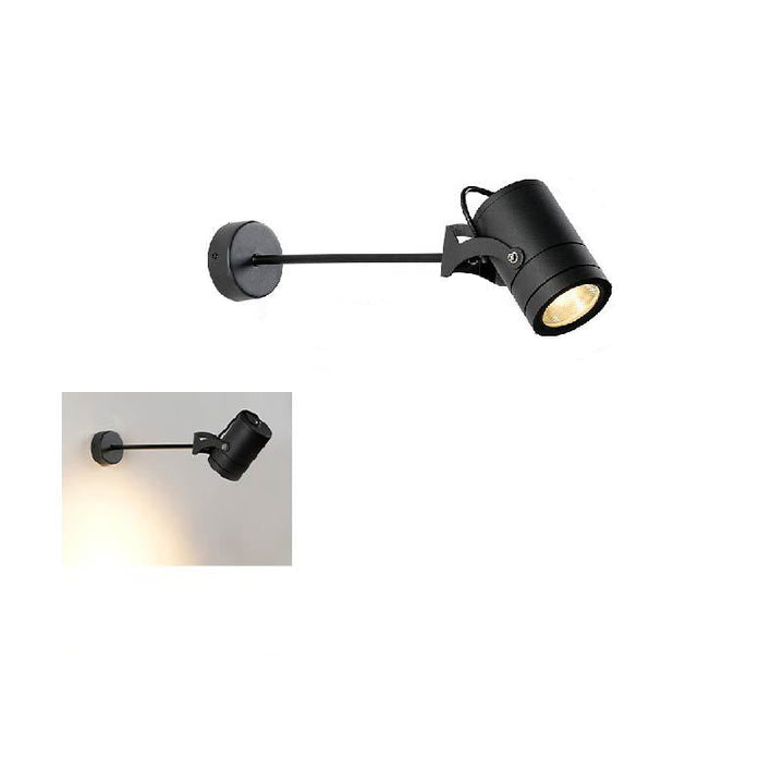 Modern Minimalist Waterproof Aluminum Adjustable Cylinder LED Outdoor Wall Sconce-Orizon Depot