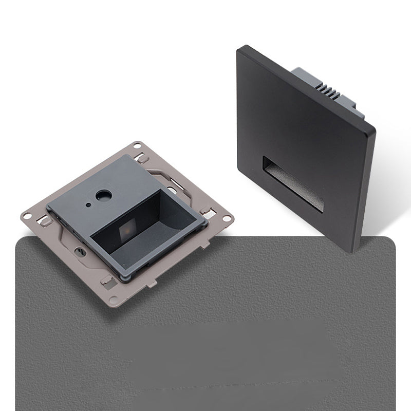 Modern Minimalist Waterproof Aluminum Steel PC Square LED Recessed Wall Lamp for Hallway-Orizon Depot
