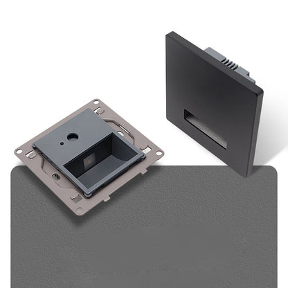 Modern Minimalist Waterproof Aluminum Steel PC Square LED Recessed Wall Lamp for Hallway-Orizon Depot