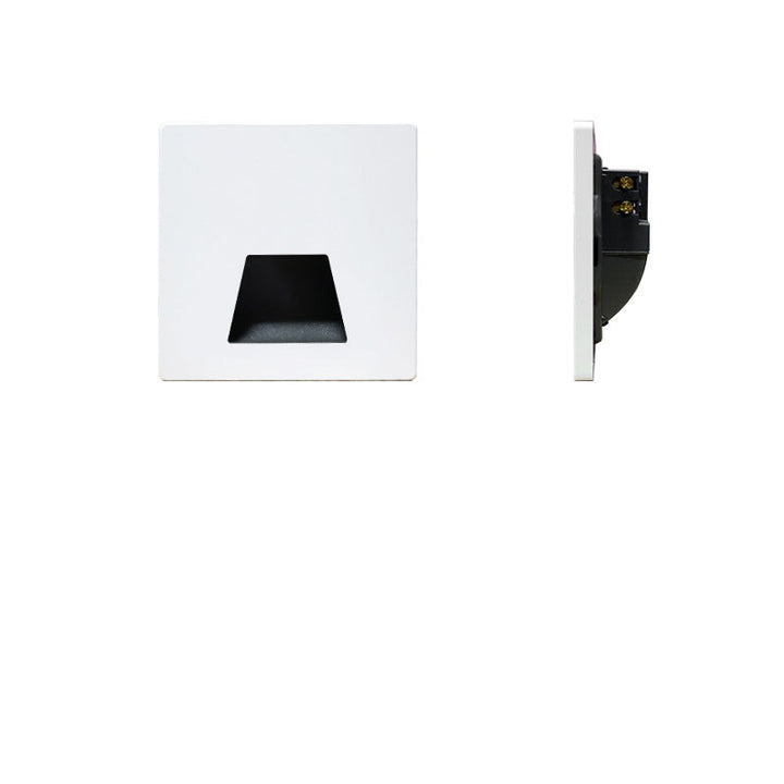 Modern Minimalist Waterproof Aluminum Steel PC Square LED Recessed Wall Lamp for Hallway-Orizon Depot