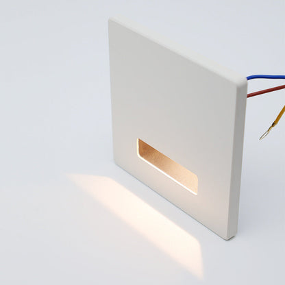 Modern Minimalist Waterproof Aluminum Steel PC Square LED Recessed Wall Lamp for Hallway-Orizon Depot