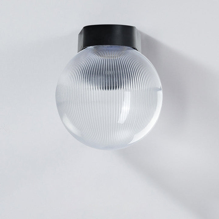 Modern Minimalist Waterproof Orb Wall Sconce – Polycarbonate Acrylic Outdoor Patio Light-Orizon Depot