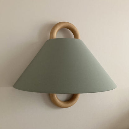 Modern Original Wooden Pleated Semi-Circle 1-Light Wall Sconce Lamp-Orizon Depot