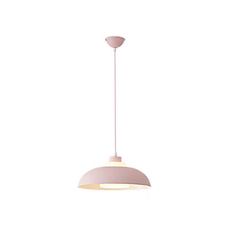 Modern Solid Color Macaron Acrylic Style Aluminum 1-Light Pendant Lamp-Orizon Depot