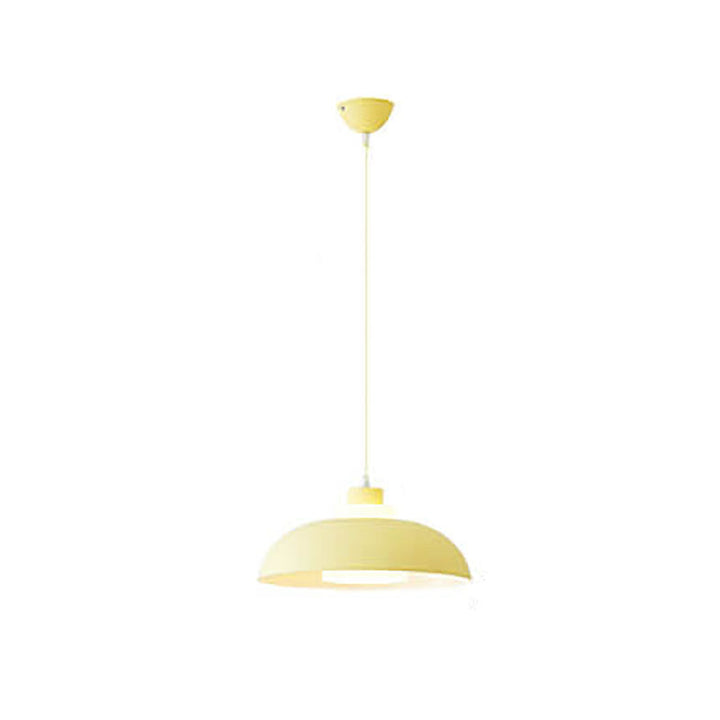 Modern Solid Color Macaron Acrylic Style Aluminum 1-Light Pendant Lamp-Orizon Depot
