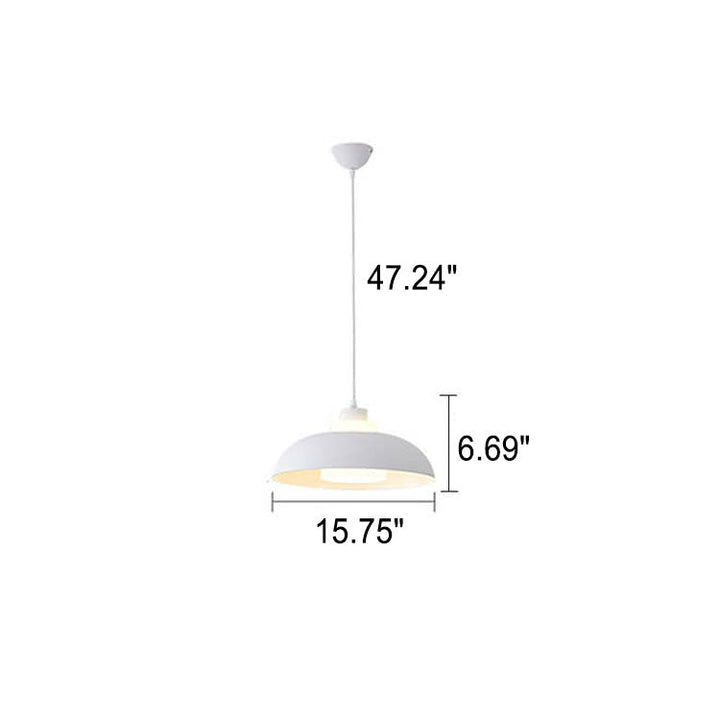 Modern Solid Color Macaron Acrylic Style Aluminum 1-Light Pendant Lamp-Orizon Depot