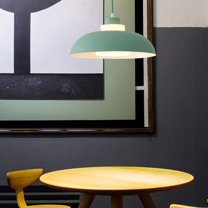Modern Solid Color Macaron Acrylic Style Aluminum 1-Light Pendant Lamp-Orizon Depot