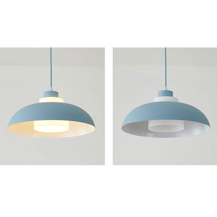 Modern Solid Color Macaron Acrylic Style Aluminum 1-Light Pendant Lamp-Orizon Depot