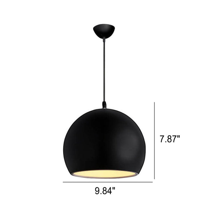 Modern Solid Color Round Head Shape Iron 1-Light hanging Lamp-Orizon Depot