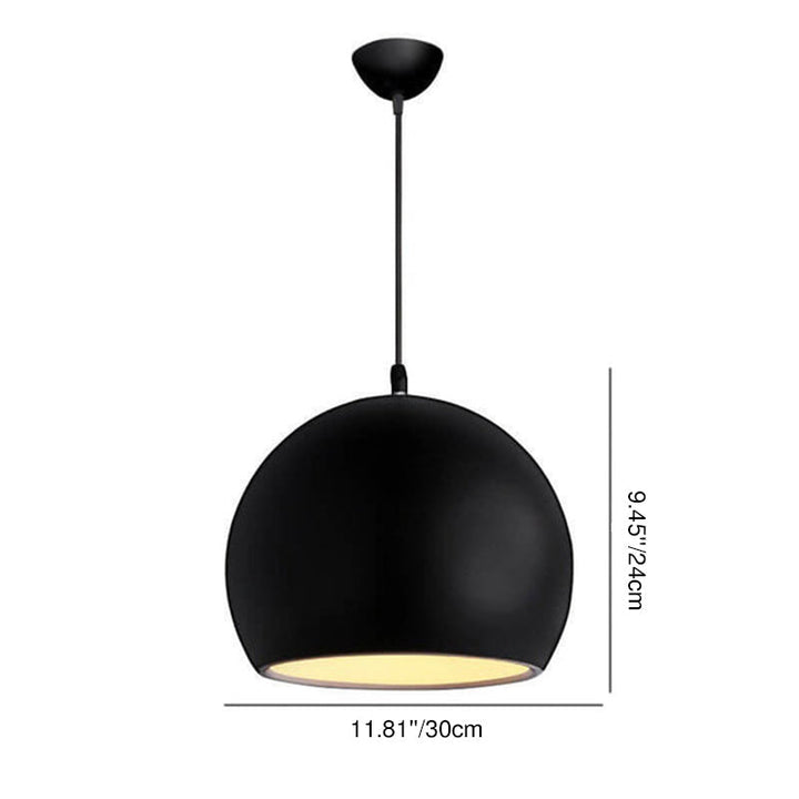 Modern Solid Color Round Head Shape Iron 1-Light hanging Lamp-Orizon Depot