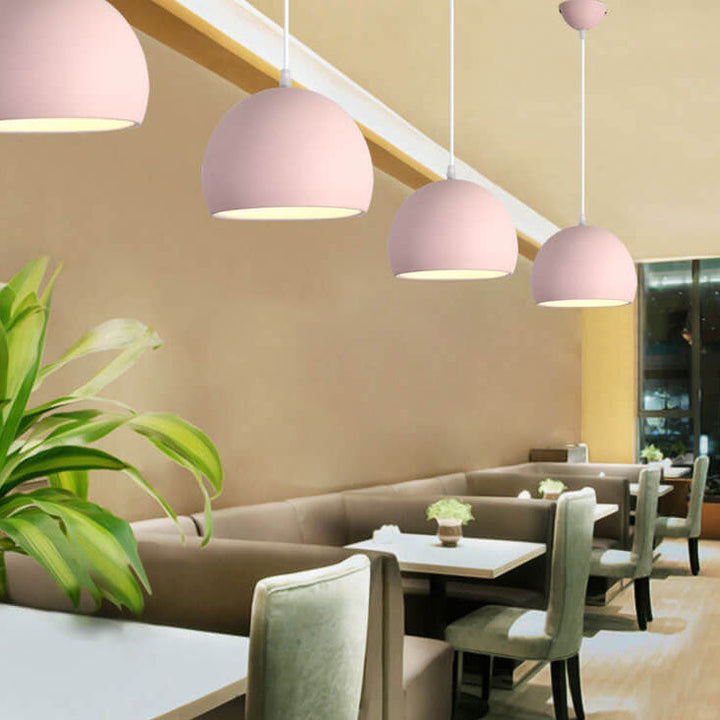 Modern Solid Color Round Head Shape Iron 1-Light hanging Lamp-Orizon Depot