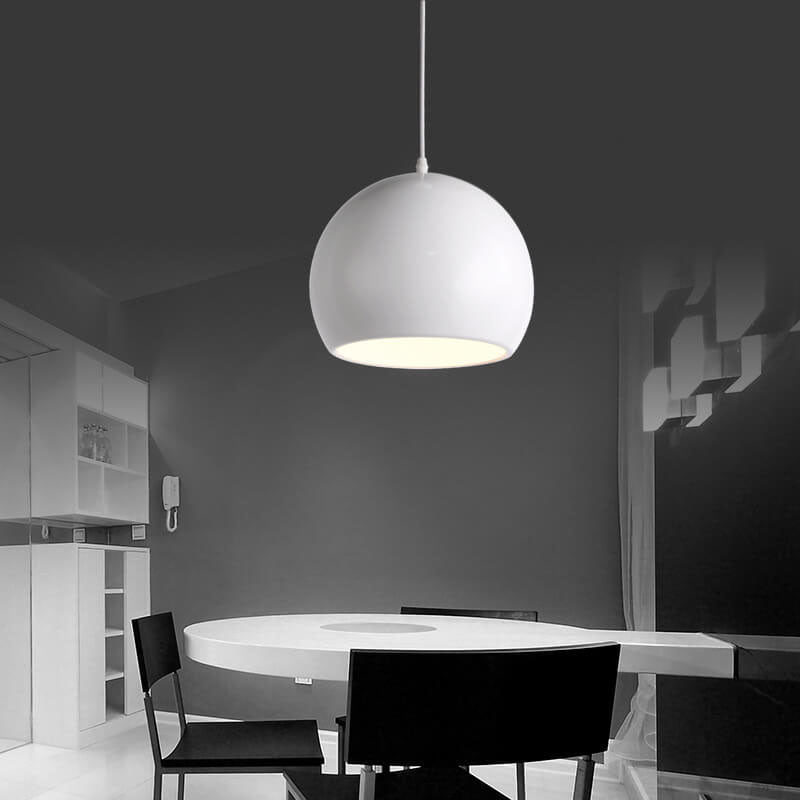 Modern Solid Color Round Head Shape Iron 1-Light hanging Lamp-Orizon Depot
