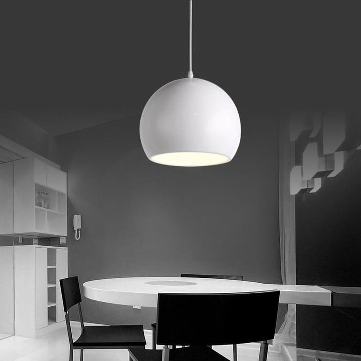 Modern Solid Color Round Head Shape Iron 1-Light hanging Lamp-Orizon Depot