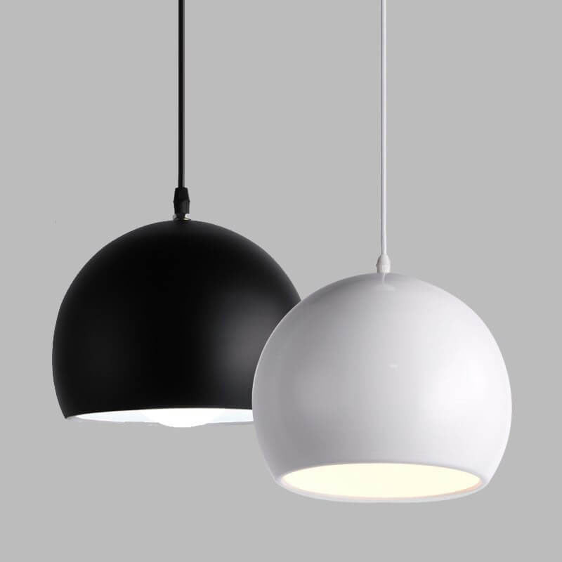 Modern Solid Color Round Head Shape Iron 1-Light hanging Lamp-Orizon Depot